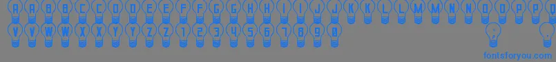 Шрифт GoodIdeaSt – синие шрифты на сером фоне