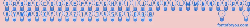 GoodIdeaSt Font – Blue Fonts on Pink Background