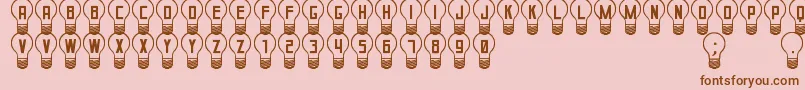 GoodIdeaSt Font – Brown Fonts on Pink Background
