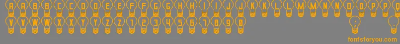 GoodIdeaSt Font – Orange Fonts on Gray Background