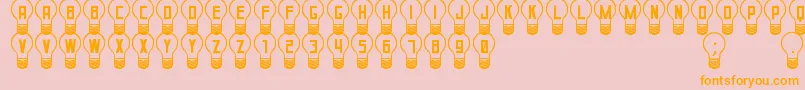 GoodIdeaSt Font – Orange Fonts on Pink Background