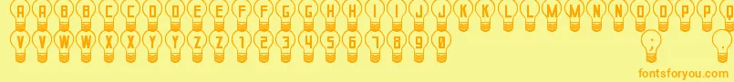 GoodIdeaSt Font – Orange Fonts on Yellow Background