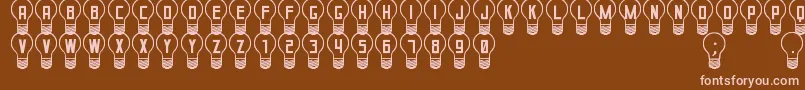 GoodIdeaSt Font – Pink Fonts on Brown Background