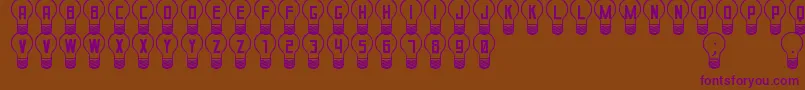 GoodIdeaSt Font – Purple Fonts on Brown Background