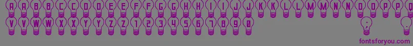 GoodIdeaSt Font – Purple Fonts on Gray Background