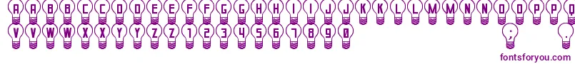 GoodIdeaSt Font – Purple Fonts on White Background