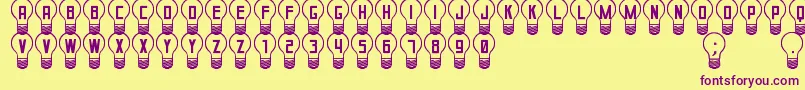 GoodIdeaSt Font – Purple Fonts on Yellow Background