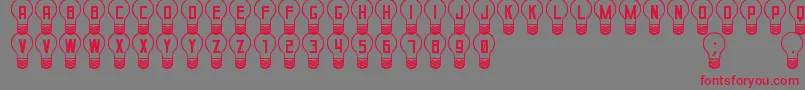 GoodIdeaSt Font – Red Fonts on Gray Background