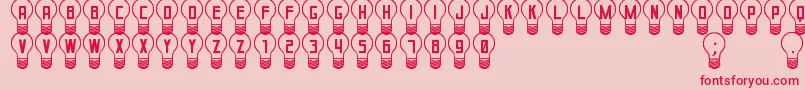 GoodIdeaSt-Schriftart – Rote Schriften auf rosa Hintergrund