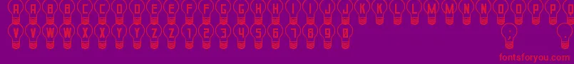 GoodIdeaSt Font – Red Fonts on Purple Background