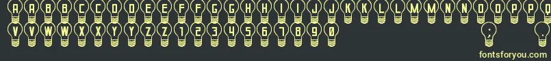 GoodIdeaSt Font – Yellow Fonts on Black Background