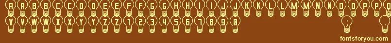 GoodIdeaSt Font – Yellow Fonts on Brown Background