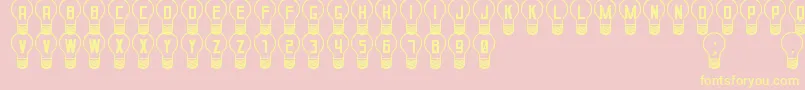 GoodIdeaSt Font – Yellow Fonts on Pink Background