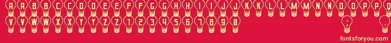 GoodIdeaSt Font – Yellow Fonts on Red Background