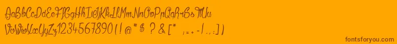fuente Kilowatts – Fuentes Marrones Sobre Fondo Naranja