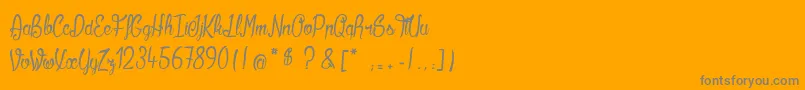 フォントKilowatts – オレンジの背景に灰色の文字