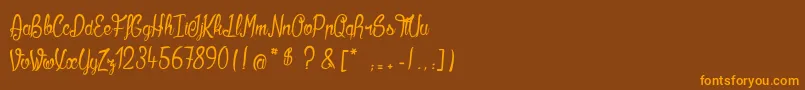 Kilowatts Font – Orange Fonts on Brown Background