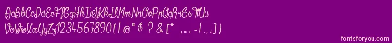 Kilowatts Font – Pink Fonts on Purple Background