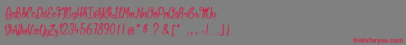 Kilowatts Font – Red Fonts on Gray Background