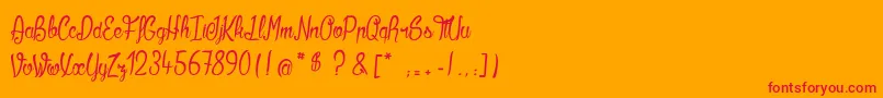 Kilowatts Font – Red Fonts on Orange Background