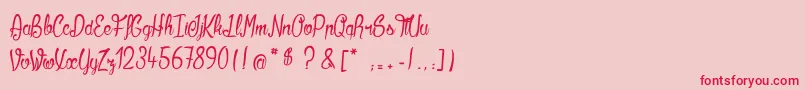 Kilowatts Font – Red Fonts on Pink Background
