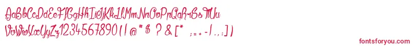 Kilowatts Font – Red Fonts on White Background