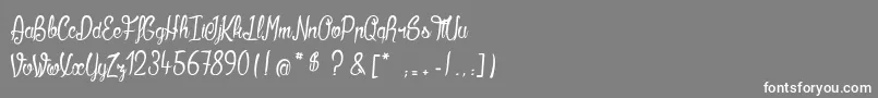 フォントKilowatts – 灰色の背景に白い文字