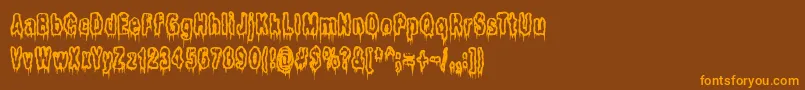 More about Ilits Font Ilits Font – Orange Fonts on Brown Background