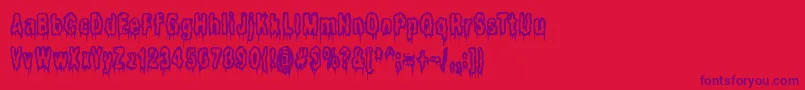Ilits Font – Purple Fonts on Red Background