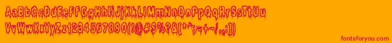 Ilits Font – Red Fonts on Orange Background