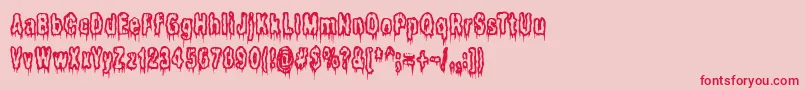 Ilits Font – Red Fonts on Pink Background