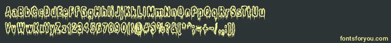 Шрифт Ilits – жёлтые шрифты на чёрном фоне