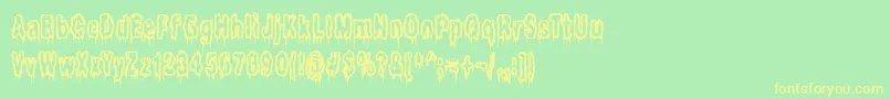 Ilits Font – Yellow Fonts on Green Background