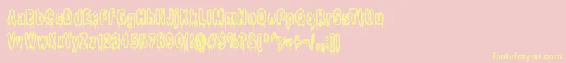 Ilits Font – Yellow Fonts on Pink Background