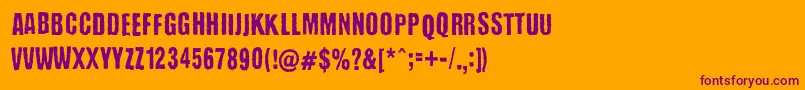 BaronessKuffner Font – Purple Fonts on Orange Background