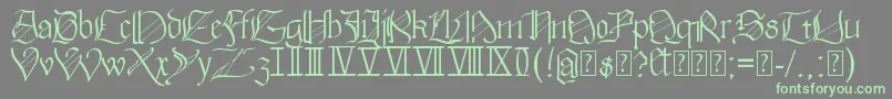 Walkiria-fontti – vihreät fontit harmaalla taustalla