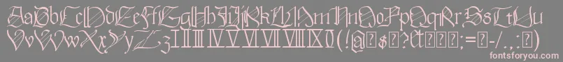 Шрифт Walkiria – розовые шрифты на сером фоне