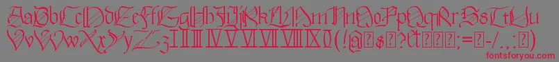Walkiria Font – Red Fonts on Gray Background