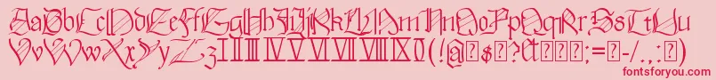 Walkiria Font – Red Fonts on Pink Background