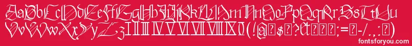 Walkiria Font – White Fonts on Red Background
