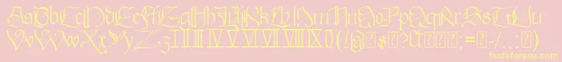 Walkiria Font – Yellow Fonts on Pink Background