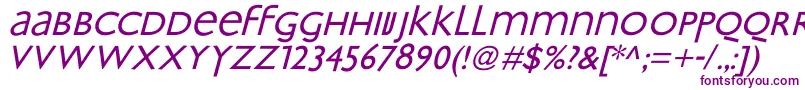 BradburyOblique Font – Purple Fonts on White Background