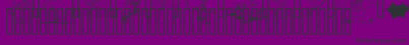 LmHolidayToons Font – Black Fonts on Purple Background