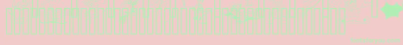 LmHolidayToons Font – Green Fonts on Pink Background