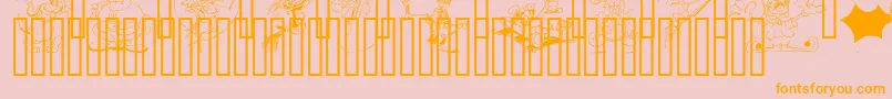 LmHolidayToons Font – Orange Fonts on Pink Background