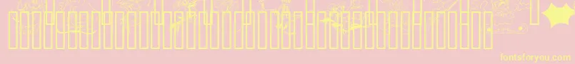 LmHolidayToons Font – Yellow Fonts on Pink Background
