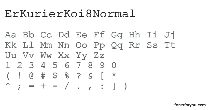 Schriftart ErKurierKoi8Normal – Alphabet, Zahlen, spezielle Symbole