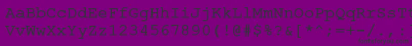 フォントErKurierKoi8Normal – 紫の背景に黒い文字