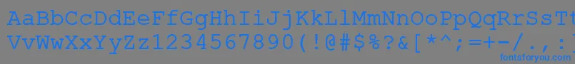 ErKurierKoi8Normal-fontti – siniset fontit harmaalla taustalla