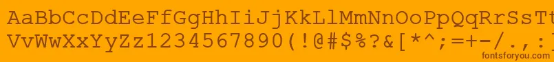 ErKurierKoi8Normal Font – Brown Fonts on Orange Background